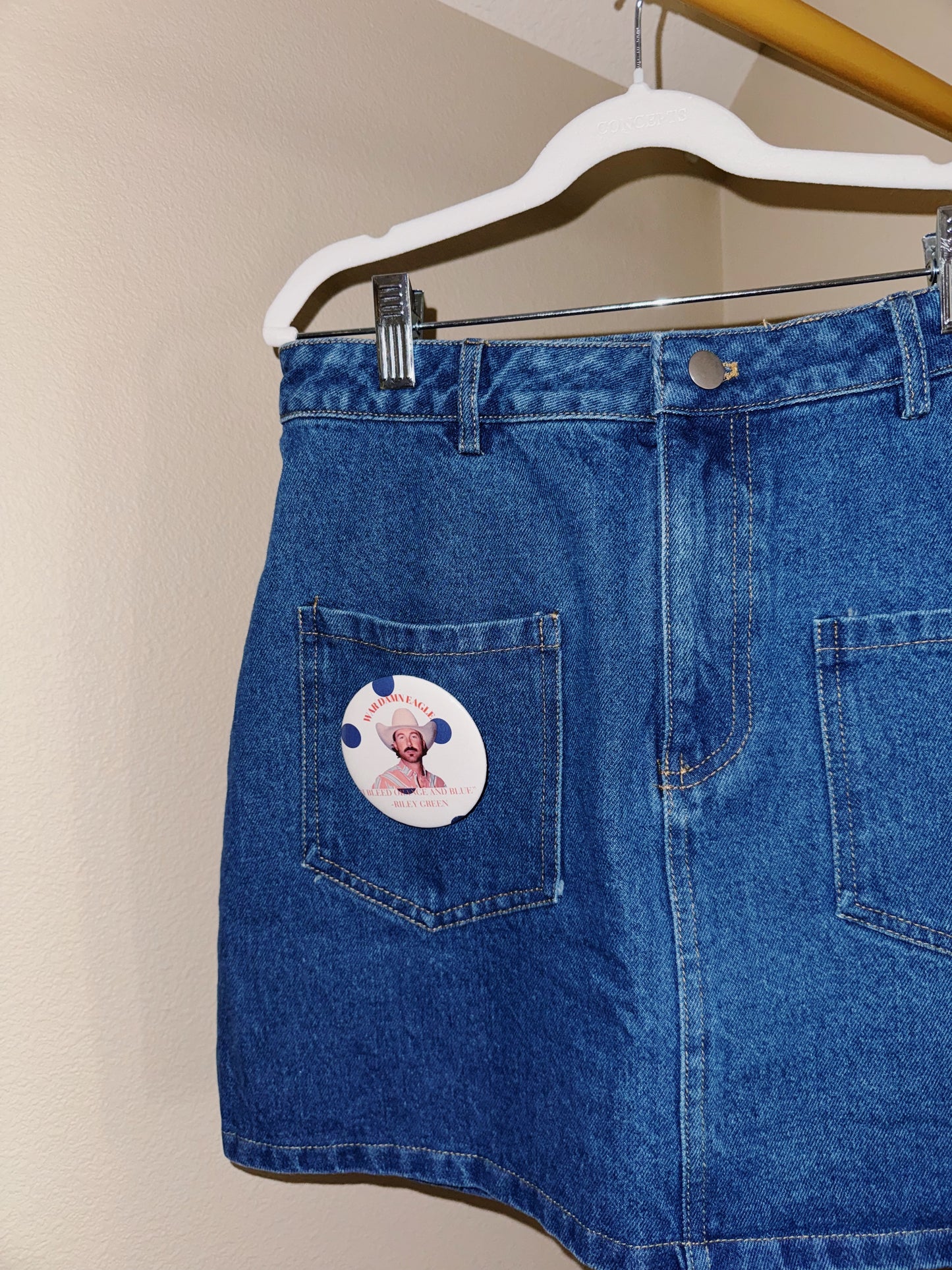 The Bleed Orange & Blue Pin