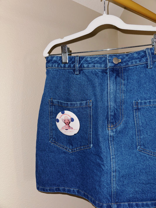 The Bleed Orange & Blue Pin