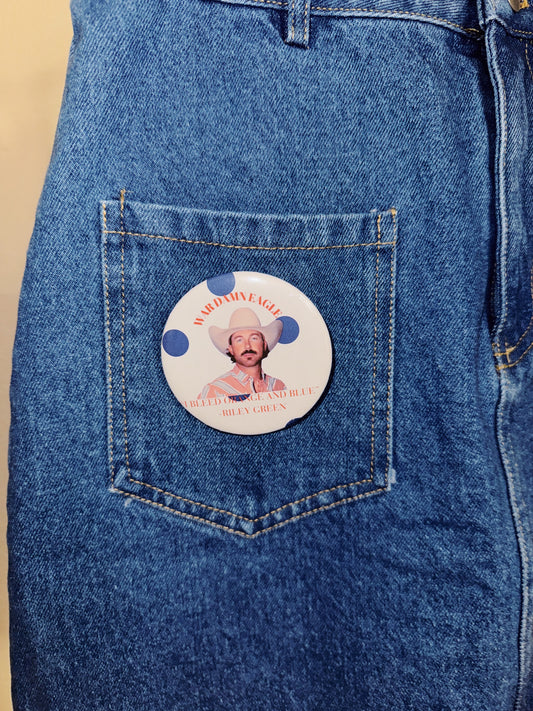 The Bleed Orange & Blue Pin