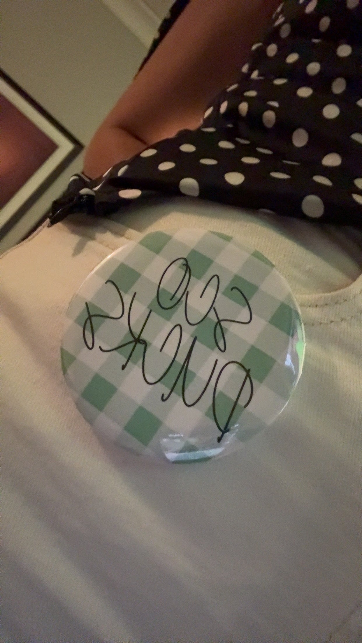 Sco Ducks Gingham Button